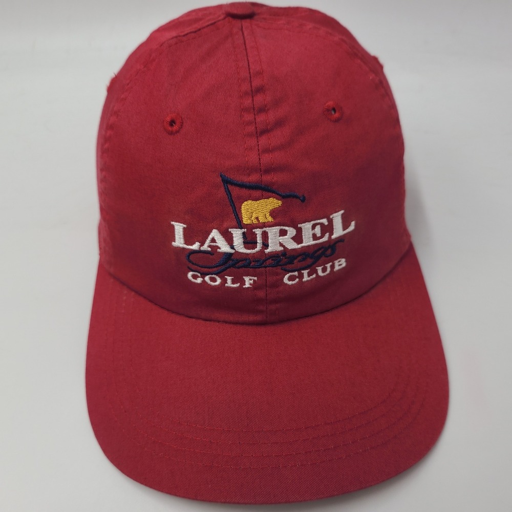 Laurel Springs Golf Club Hat Adjustable Ahead Red 2015 WDF Course Suwanee GA Men